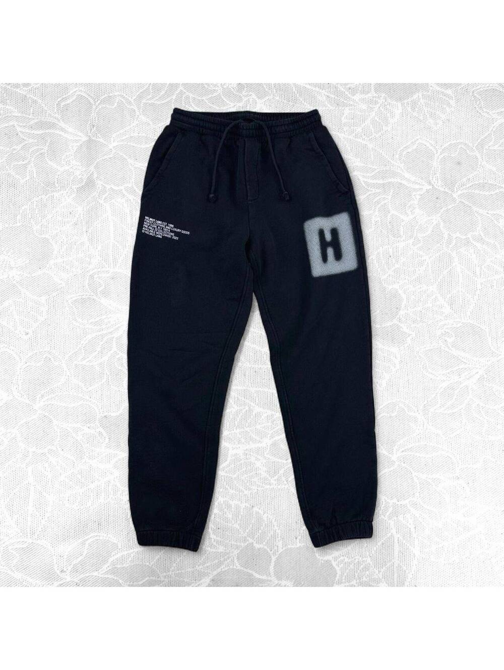 Helmut Lang Black Logo Jogger Sweatpants - Size S